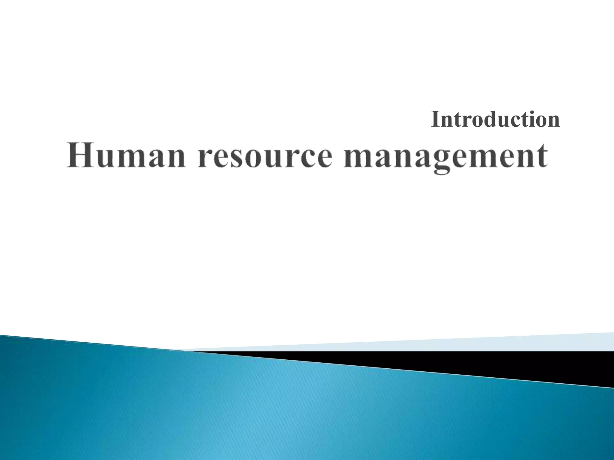 Introduction to hrm | PPT
