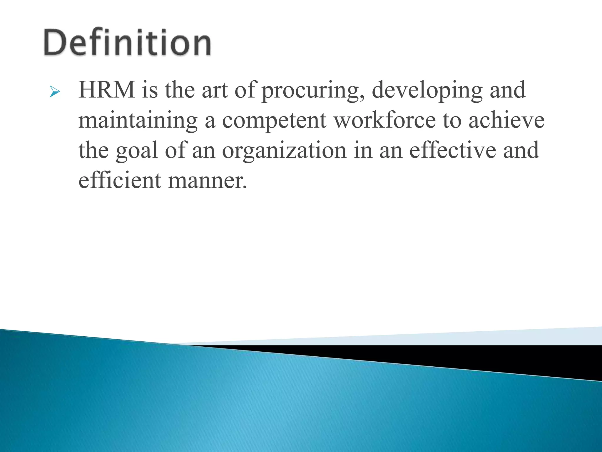Introduction to hrm | PPTX