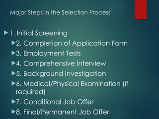 Comprehensive Guide to the Employee Selection Process in HR Management ...