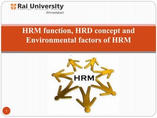 HRM function, HRD concept and
Environmental factors of HRM
1
 