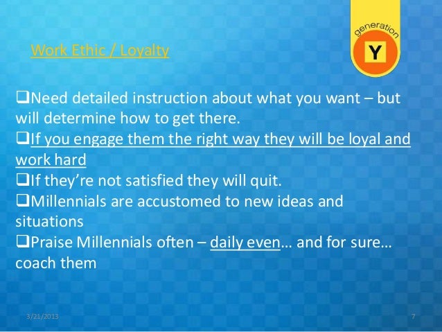 gen y work ethic