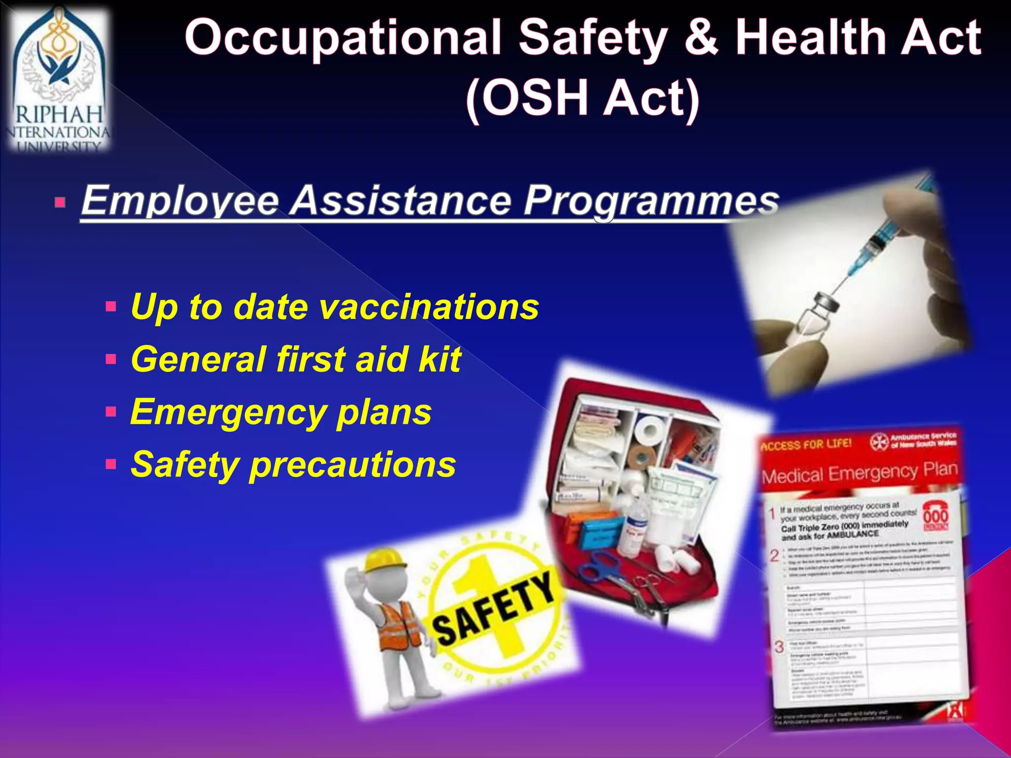 Ensuring Safe Healthy Work Environment Pptx