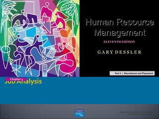 Human Resource
                 Management
                   ELEVENTH EDITION
 1
                  GARY DESSLER



                        Part 2 | Recruitment and Placement

Chapter 4




            .               PowerPoint Presentation by Charlie Cook
                                   The University of West Alabama
 