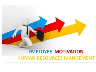 EMPLOYEE MOTIVATION
HUMAN RESOURCES MANGEMENT_______________________________________
 