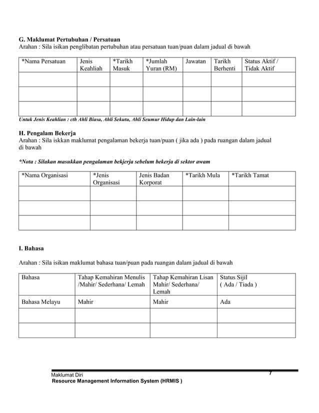 Hrmis Borang Maklumat Diri PDF hrmis-borang-maklumat-diri-pdf