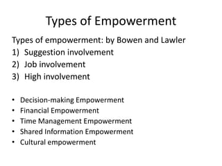 Employee Empowerment
Good Or Bad
• Pros of Employee Empowerment
• It leads to greater job satisfaction, motivation,
increa...
