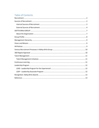 Various recruitment processes - Human resources management | PDF
