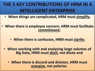 WHAT BUSINESS EXECUTIVES
ARE LOOKING FOR IN HRM?
• #1: Catalytic Driver of Change
• #2: Pro-active Business Thinker
• #3: ...