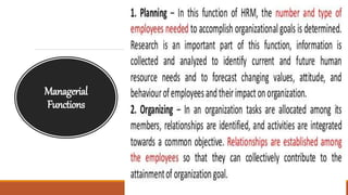 Managerial
Functions
 