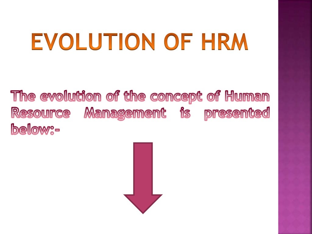 evolution of hrm
