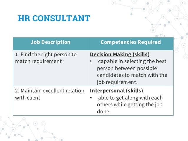 hr consultant job description