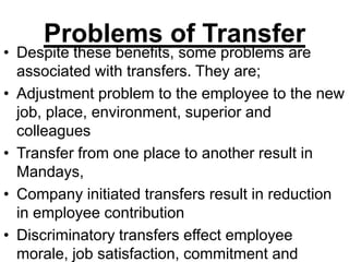 Transfer Problems Hrm presentation | PPTX
