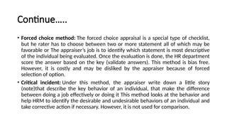 concept of Performance Appraisal in Human Resource Management | PPTX