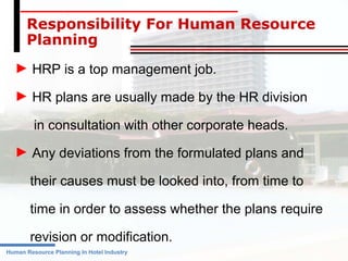 Human Resource Management in Hotel Industry | PPS