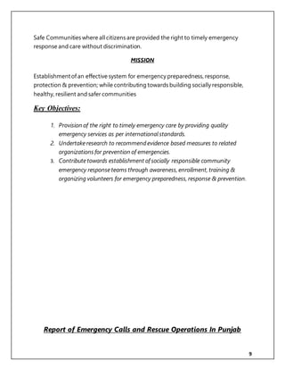Report On Rescue 1122 2018 | DOCX
