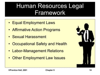 <ul><li>Equal Employment Laws </li></ul><ul><li>Affirmative Action Programs </li></ul><ul><li>Sexual Harassment </li></ul>...