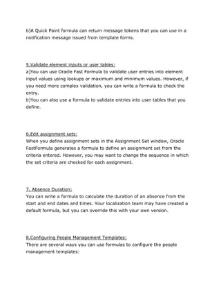 Oracle Hrms Fast Formula