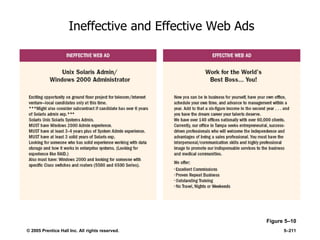© 2005 Prentice Hall Inc. All rights reserved. 5–211
Ineffective and Effective Web Ads
Figure 5–10
 