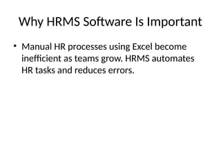What Is HRMS Software? A Simple Guide for Growing Businesses | PPTX
