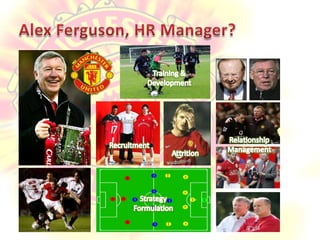 Alex Ferguson, HR Manager? Training &DevelopmentRelationship ManagementRecruitmentAttrition Strategy Formulation