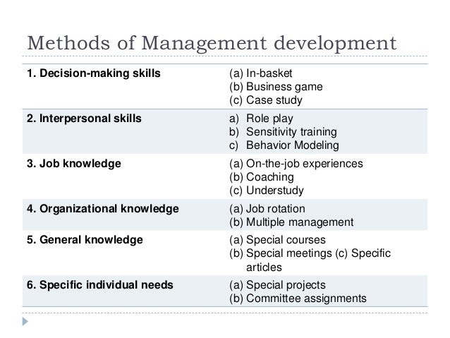 Training and Management Development