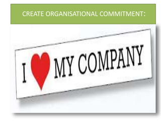 CREATE ORGANISATIONAL COMMITMENT:
 