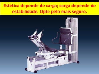 Estética depende de carga; carga depende de
estabilidade. Opte pelo mais seguro.
 