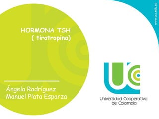 HORMONA TSH
( tirotropina)
Ángela Rodríguez
Manuel Plata Esparza
 