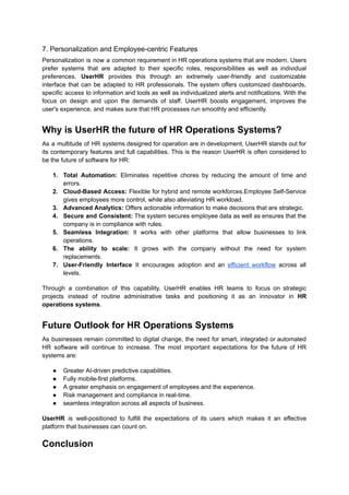 HR Operations System Trends : Userhr UAE | PDF