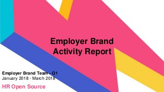 Employer Brand
Activity Report
HR Open Source
Employer Brand Team - Q1
January 2018 - March 2018
 