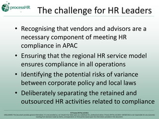 The challenge for regional HR Leaders