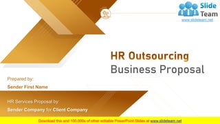 Business Proposal
HR Services Proposal by:
Sender Company for Client Company
Prepared by:
Sender First Name
 