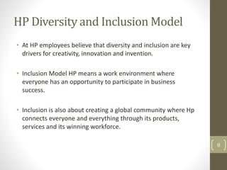 Managing Diversity at Workplace: A Case Study of Hp | PPTX