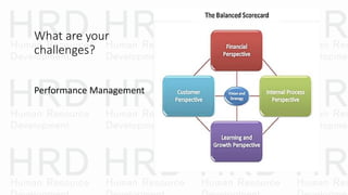What are your
challenges?
Performance Management
 