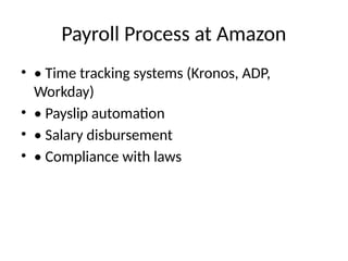 HR Payroll Management Amazon presentation | PPTX