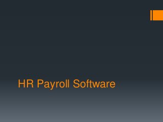 HR Payroll Software
 