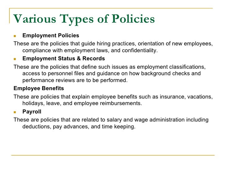 Hr Policies