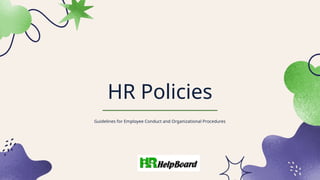 Hrm Policy Example HR Policies, How to Write Policies and Procedures Template | PPTX