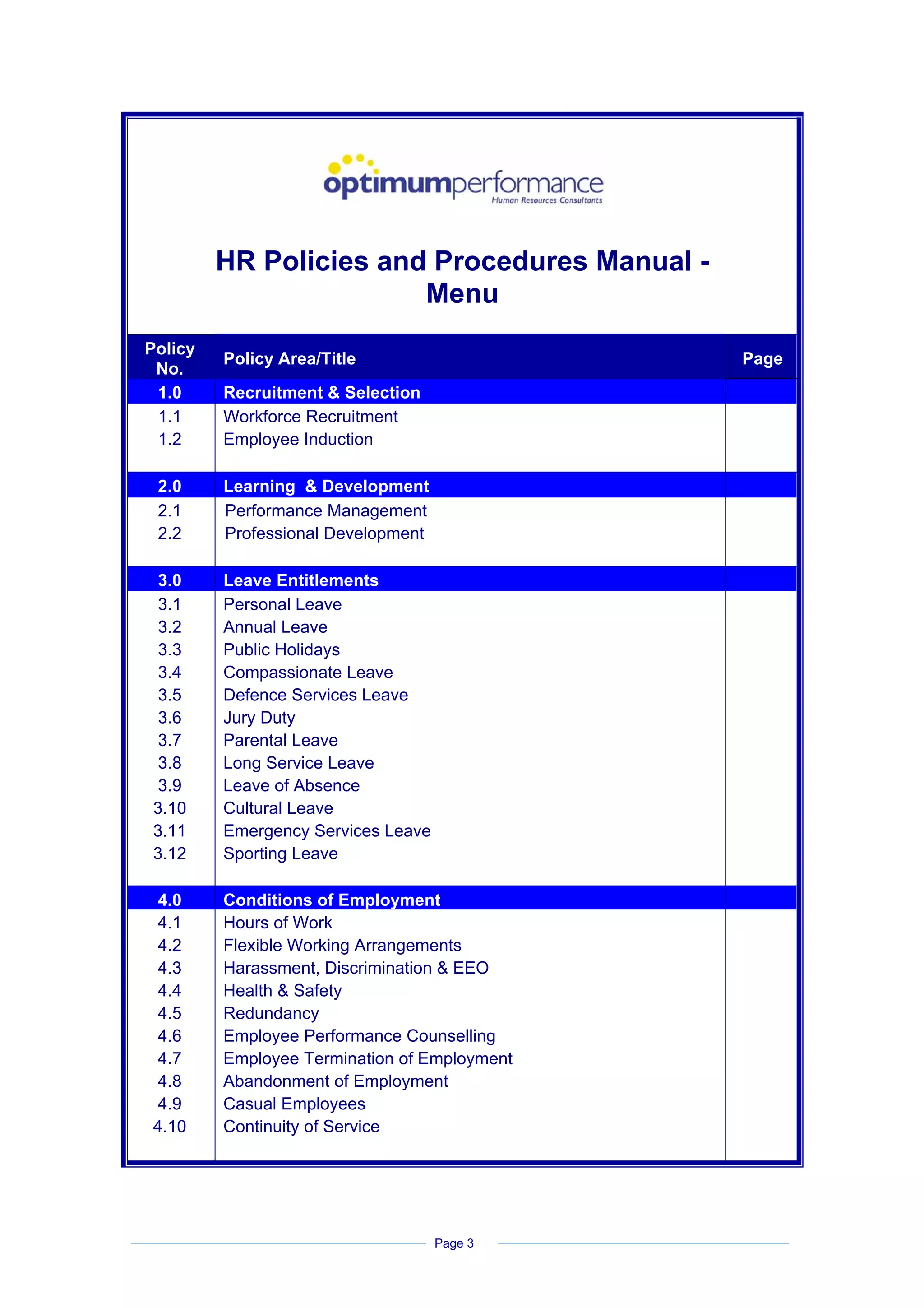 Hr policies and_procedures_manual | PDF