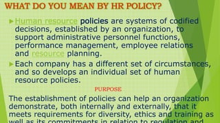Hr policies of top 5 compnaies