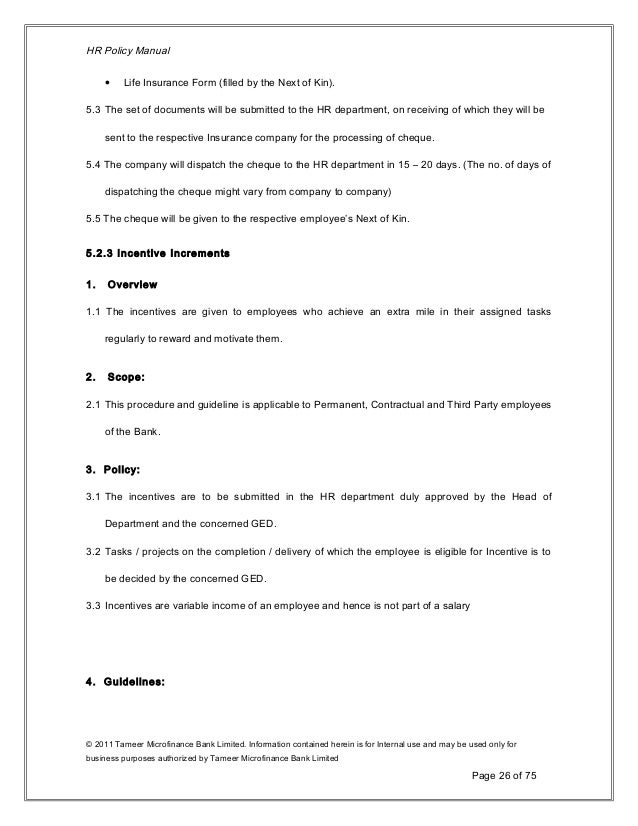 Human Resource Policy 