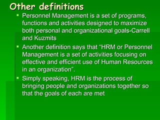 Def Carrel Hr Presentation | PPT
