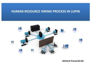 HUMAN RESOURCE HIRING PROCESS IN LUPIN
Akhilesh Prasad (B-63)
 