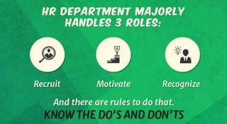 Do's and Don't s for HR Professionals 
