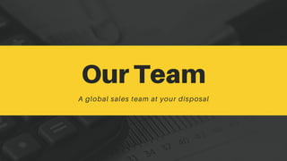 Our Team
A global sales team at your disposal
 