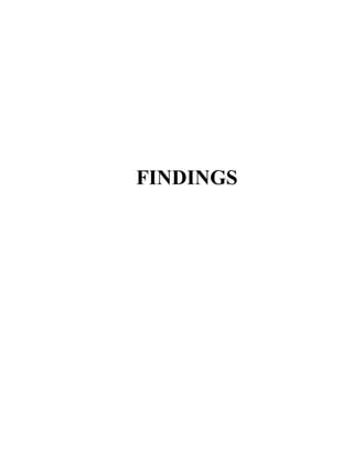 FINDINGS
 