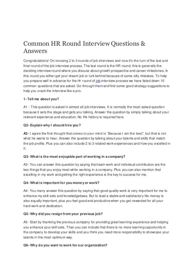 hr questions final round interview