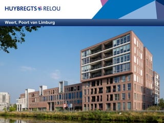 Weert, Poort van Limburg

Opdrachtgever : Hoogveld BV te Maastricht
Architect

: Arn. Meijs Architecten bv te Maastricht

Bouwdirectie &
Toezicht
: Mjb Groep BV
BVO

: Circa. 21.384 m²

Aanneemsom

: € 15.741.800,00

Start bouw

: Juni 2010

Oplevering

: Medio maart 2012

De Poort van Limburg. Bouw van een ondergrondse (1-laagse)
parkeergarage met circa 136 parkeerplaatsen voor zowel de in het
gebouw opgenomen functies alsmede voor openbaar gebruik.
Het project is gelegen aan de Zuid Willemsvaart en is een echte
eyecatcher bij het binnenkomen van het centrum in Weert.
Het gebouw huisvest de onderstaande functies:

 