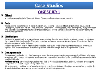 Case Studies - Executive Search Firm/ Headhunting Firm/ Leadership