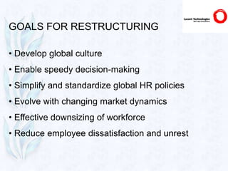 HR restructuring at Lucent Technologies | PPTX